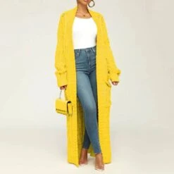 Long Pockets Long Sleeve Women's Sweater Cardigan -Rountine Shop d3d63d03 2266 479e a637 eca16b534cfb