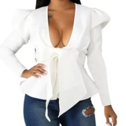 Bowknot Plain Long Sleeve Women's Blouse -Rountine Shop d5afe755 8042 411c b991 7031f74c39c2