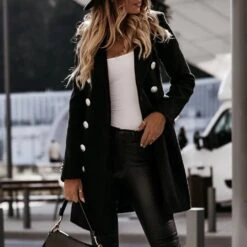 Regular Straight Double-Breasted Button Mid-Length Women's Overcoat 9 Regular Straight Double-Breasted Button Mid-Length Women's Overcoat -Rountine Shop d77b4b8c 5bd9 456d 93c8 c0321b888444