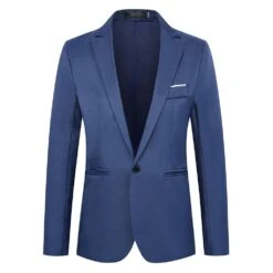Slim One Button Plain Casual Men's Blazer -Rountine Shop d84ab4ee 7a1d 4e48 a9f2 a53a3c65d903