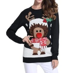 Christmas Regular Round Neck Women's Sweater