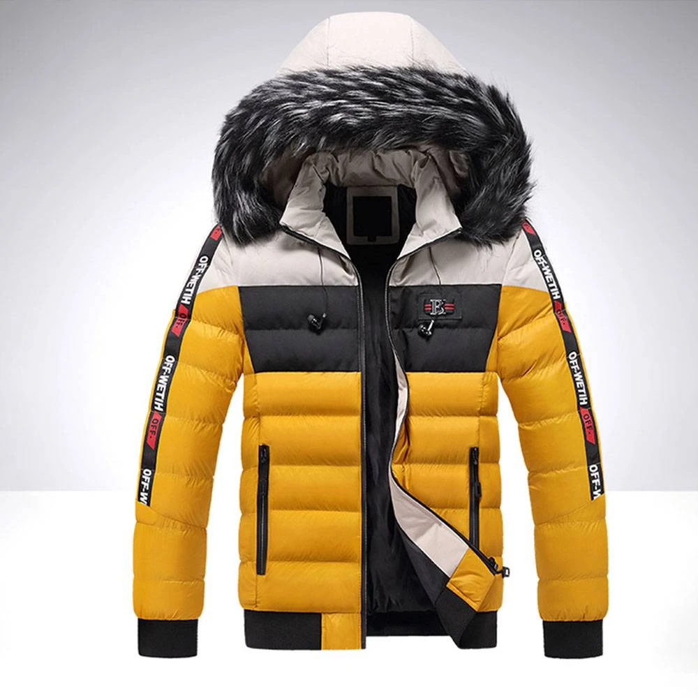 Stand Collar Print Letter Standard Zipper Men's Down Jacket 6 Stand Collar Print Letter Standard Zipper Men's Down Jacket - Image 6