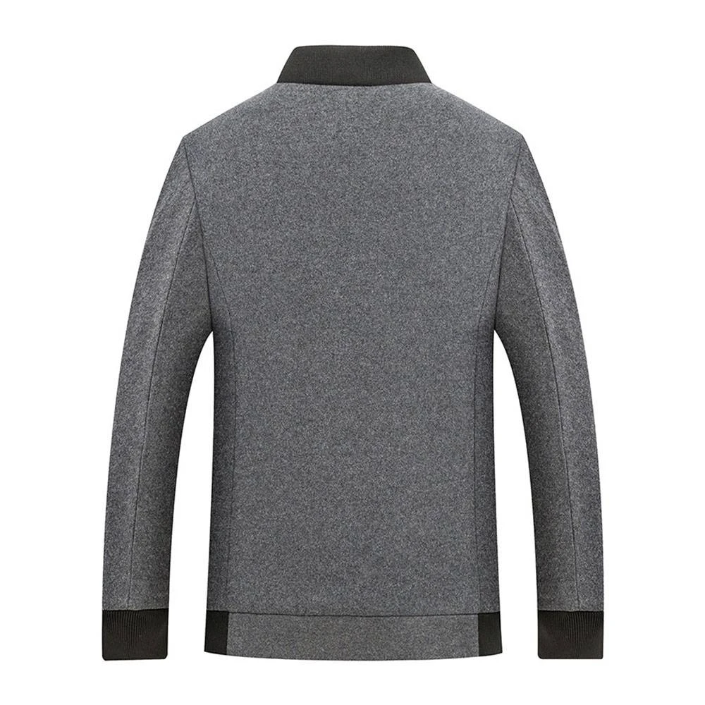 Color Block Patchwork Thick Stand Collar Winter Men's Jacket 2 Color Block Patchwork Thick Stand Collar Winter Men's Jacket - Image 2