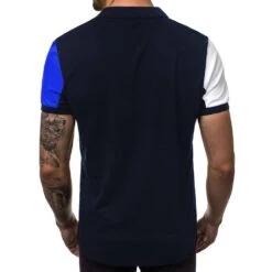 Button Polo Neck Casual Color Block Men's Polo Shirt -Rountine Shop fbbc6084 9bff 4d5c 9cb8 4449b0bf0946