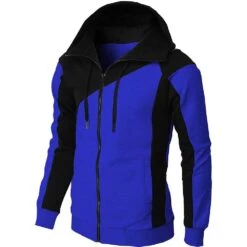 Color Block Patchwork Hooded Slim Men's Jacket -Rountine Shop fc8060c3 fa7c 463c a57a b13980d8cd57