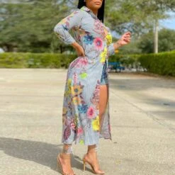 Regular Print Lapel Stripe Long Sleeve Women's Blouse -Rountine Shop fdbcf60c 8af6 45dc a059 2b59b6e5666b