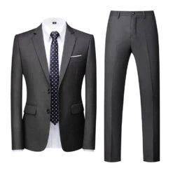 Single-Breasted Blazer Plain Formal Men's Dress Suit -Rountine Shop 1372ebec 62a8 45a4 9e61 10bf7a44cdbd