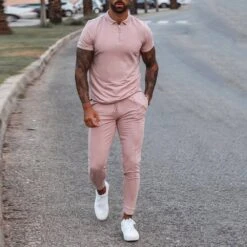 Casual Zipper T-Shirt Plain Summer Men's Outfit -Rountine Shop e25727d3 0c9f 4d15 9eb5 04aaeb0353d7