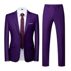 Single-Breasted Blazer Plain Formal Men's Dress Suit -Rountine Shop fec535fd 8abb 4b03 8d96 29d0275a619c